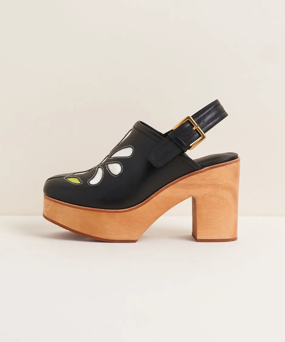 Charlotte Stone Bonnie In Black Floral*Women Clogs
