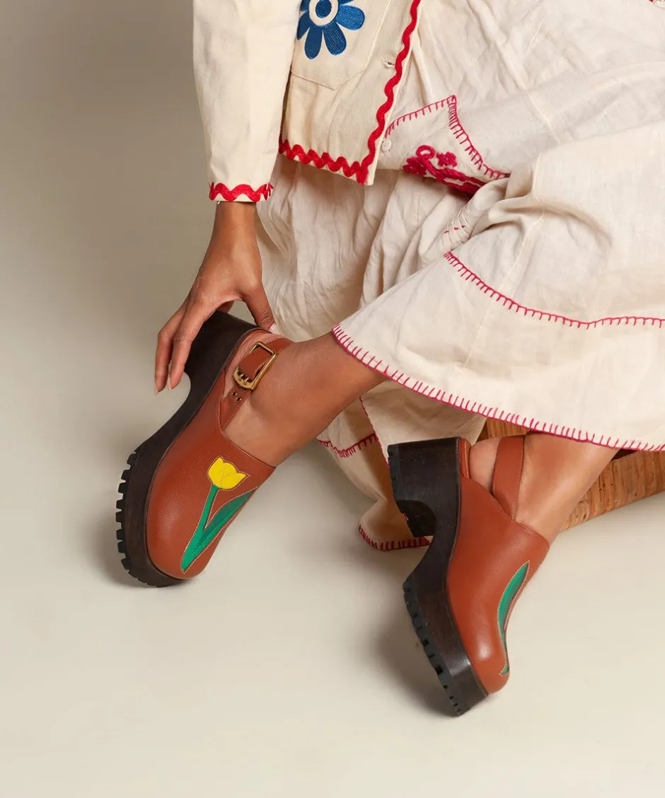 Charlotte Stone Darren In Luggage Tulip*Women Clogs