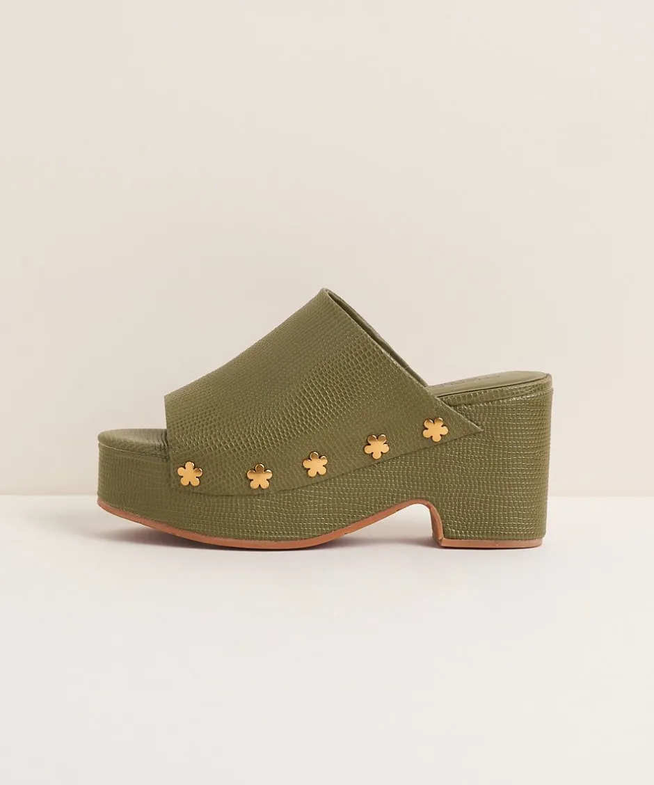Charlotte Stone Ellery In Khaki Flower*Women Platforms
