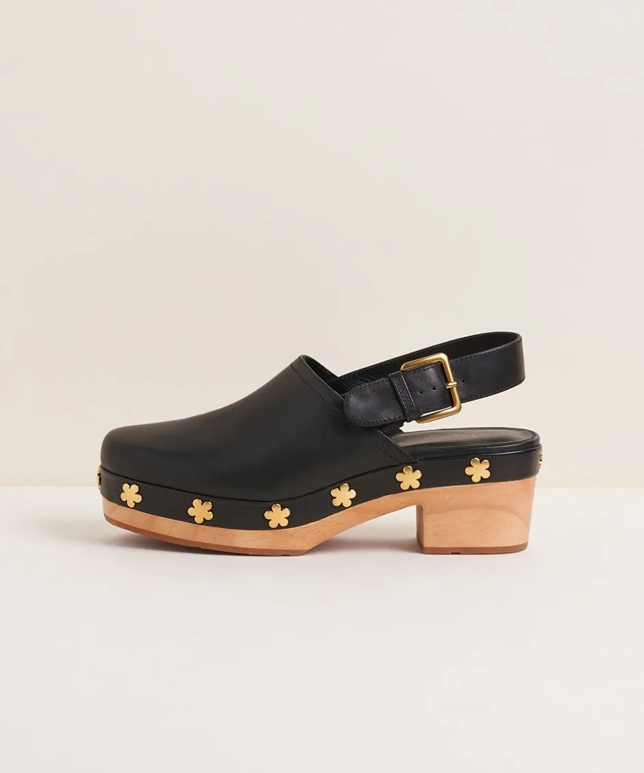Charlotte Stone Jona In Black Flower*Women Clogs