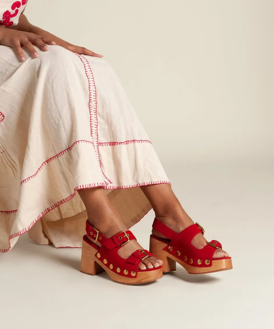 Charlotte Stone Lino In Begonia*Women Clogs