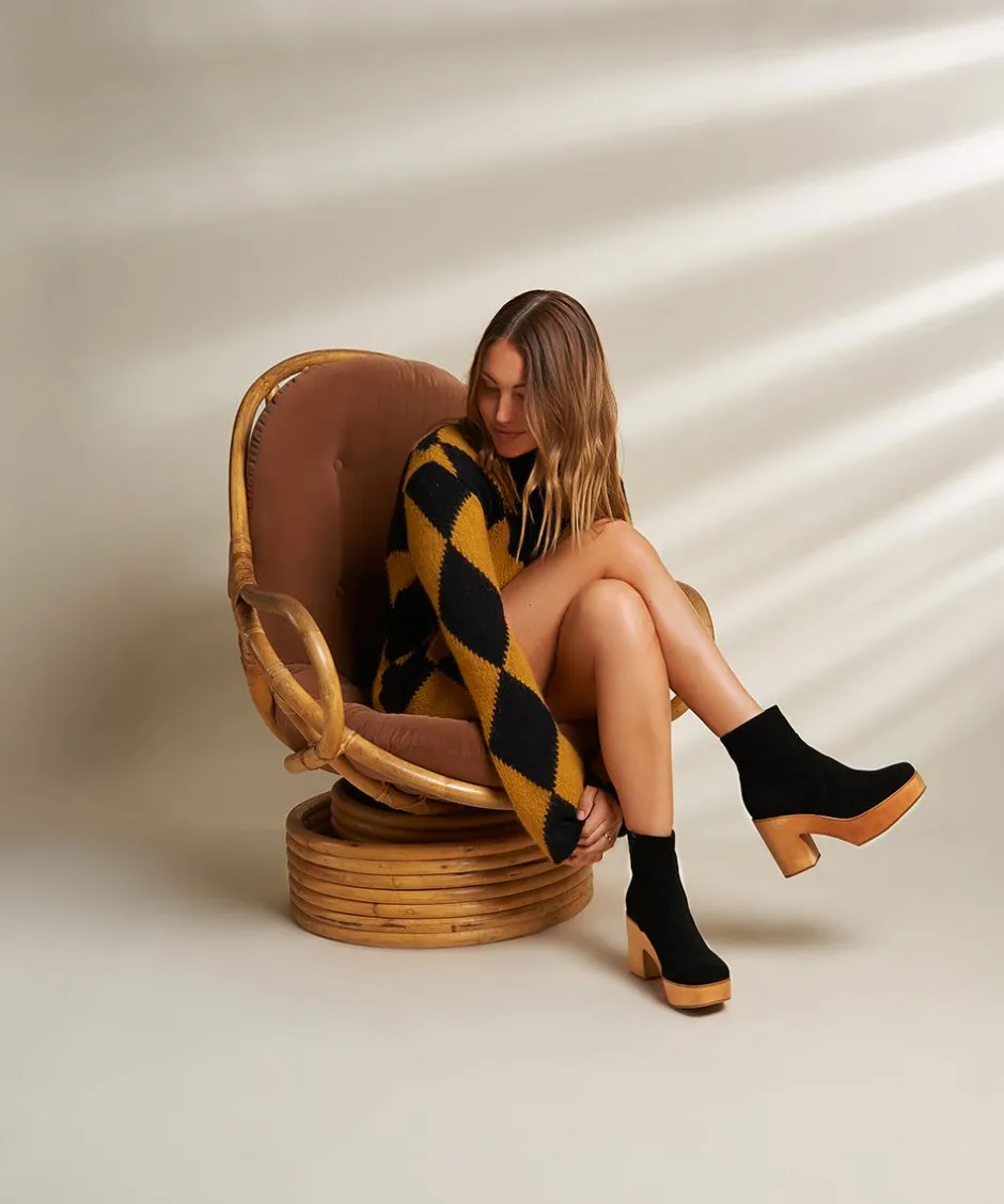 Charlotte Stone Paz In Black Suede*Women Platforms