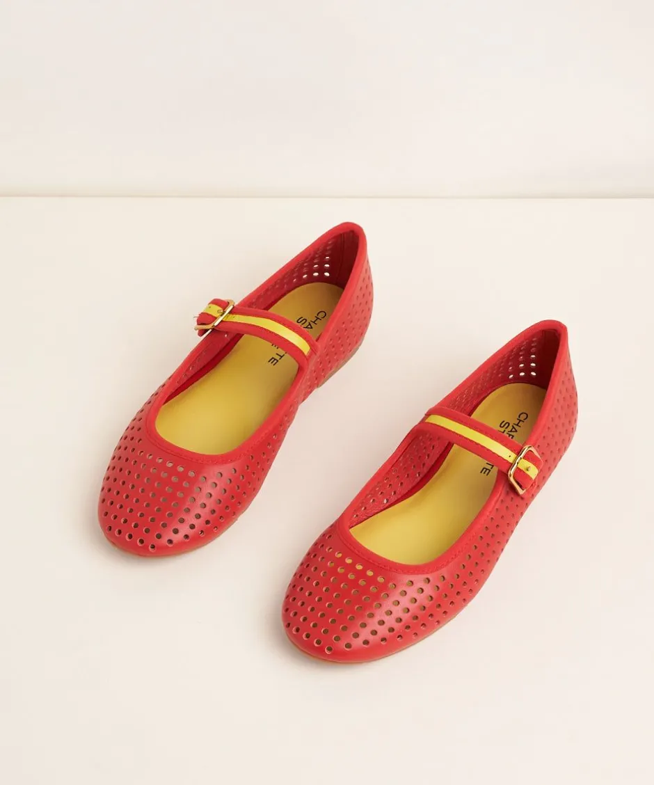 Charlotte Stone Raleigh In Begonia Perf*Women Flats